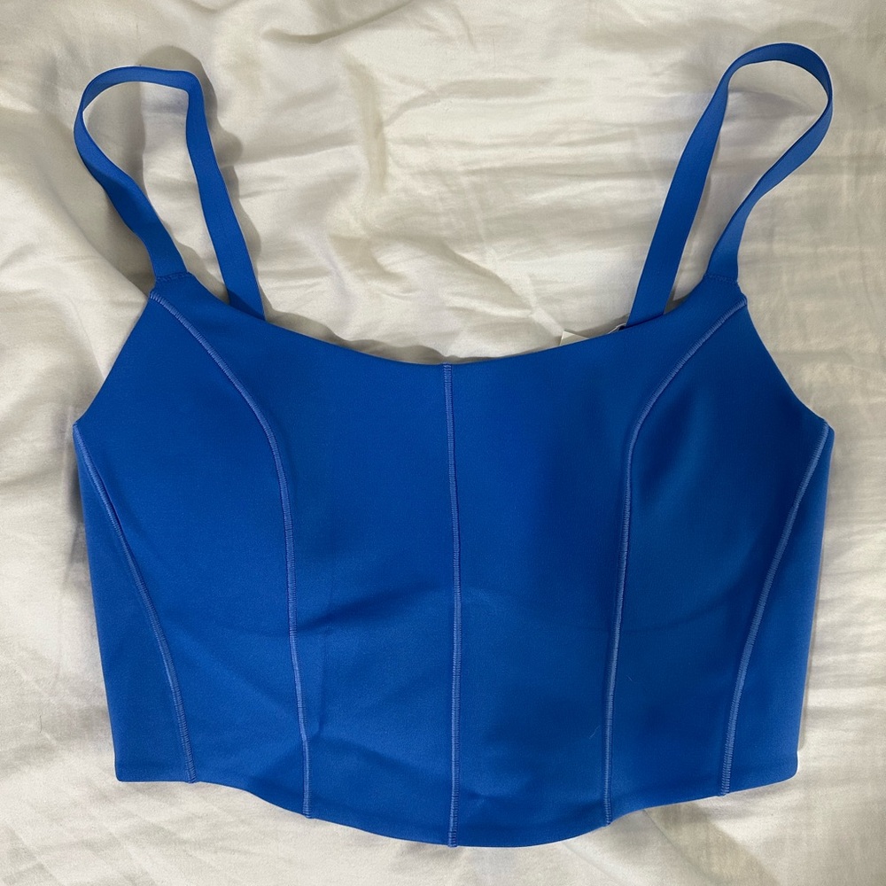 Aerie Blue Corset Style Tank Top